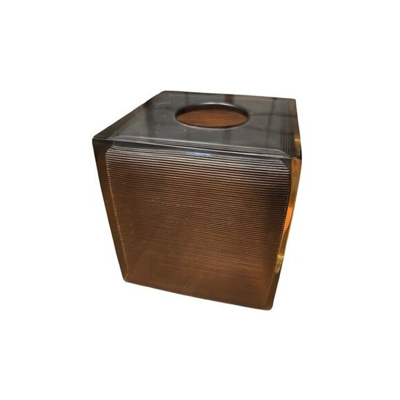 Ampersand Gray Matching Tissue Box Cover and Waste Basket - Picture 4 of 7